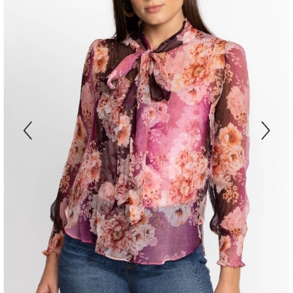 Johnny Was Carina Silk Blouse